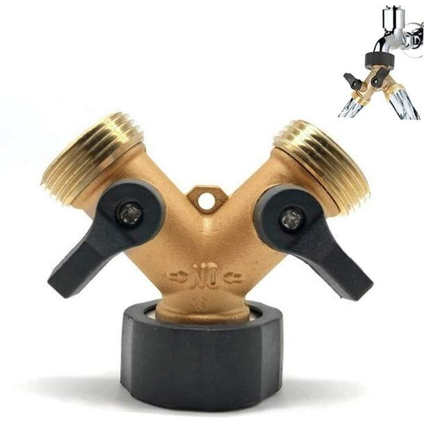 Conector en Y conector de manguera grifo de lavadora doble distribuidor en Y de 2 vias 3 4 pulgadas para conectar 2 electrodomesticos para grifo de jardin para adaptador de banera Vhermosa WLJ 0182