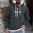 thumbnail image 1 of Sudadera con capucha para hombre, informal, a la moda, con estampado, con cordón, de manga larga, de poliéster, 1 of 5