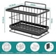 thumbnail image 4 of Kitchen Sink Organizer, Wall Mounted Storage for Sponge, Brush, Dishwashing Liquid, Black Stainless Steel Wall Mounted Sponge Holder-20*16*14 cm, 4 of 4