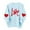 Sky Blue, variant on JoliSweat Valentines Sweatshirts for Women Heart Sweater Crewneck Long Sleeve Shirts Valentine Outfits Love Theme Graphic L