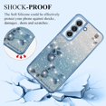 thumbnail image 3 of for Samsung Galaxy S21 Plus Case Clear Glitter Sparkle Luxury Shiny Phone Case Samsung S21 Plus Case Silicone TPU Soft Flower Transparent Shockproof Cover Pruple Thin (Blue), 3 of 14