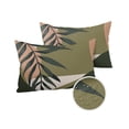 thumbnail image 2 of Mid Century Tropical Leaves Outdoor Pillow Covers Set of 2,Decorative Waterproof Throw Pillow Case,Modern Morandi Color Block Cotton Linen Soft Cozy Cushion Pillowcases, 2 of 7