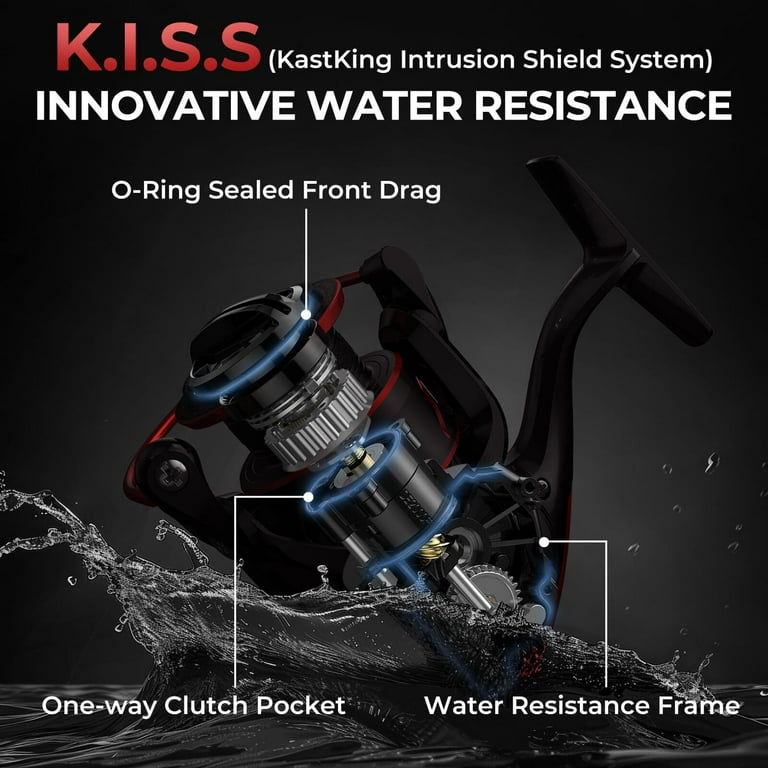 KastKing Sharky III Spinning Reel, 39.5 LBs Drag, Carbon Fiber, 10+1  Stainless BB - Walmart.com