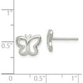 thumbnail image 4 of Sterling Silver Butterfly Post Earrings (9 X 10) Made In India qe8635, 4 of 5