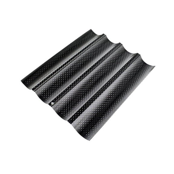 Nonstick Perforated French Bread Baking Pan Carbon Steel 4 Wave Loaves Loaf Bake Mold Kitchen Tray