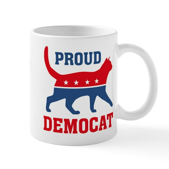 CafePress - Proud Democat Mug - 11 oz Ceramic Mug - Novelty Coffee Tea Cup