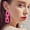 Hotpink, variant on Daolelai French Solid Color Acrylic Vintage Earrings