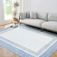 thumbnail image 2 of HOMERRY Geometric Border Non Slip Area Rug 8' x 10' for Living Room Washable Indoor Carpet, Light Blue, 2 of 7