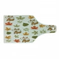 thumbnail image 1 of Squirrel Cutting Board, Autumn Doodle Forest Friend Leaves Pattern, Decorative Tempered Glass Cutting and Serving Board, in 3 Sizes, by Ambesonne, 1 of 2