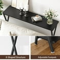 thumbnail image 4 of Kojooin 33.5” Narrow Long Console Table for Hallway or Living Room – X-Frame Stability, MDF Wood, and Metal Construction, 4 of 7