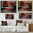 thumbnail image 4 of Designart "Red Modern Bathroom beauty IV" Bath & Laundry Floater Framed Wall Art Print, 4 of 7