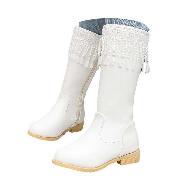 Ccpelsie Little/Big Girls Knee-High Fashion Boot Side Zipper