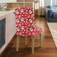 thumbnail image 5 of Xoenoiee Santa Claus Sock Candy Star Print Dining Room Chair Covers, Stretch Kitchen Chair Covers Christmas Decor Washable Parsons Chair Slipcover Removable Dining Chair Protectors, 1 Set, 5 of 7