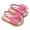 1-Pink633, variant on Girls Princess Sandals Elastic Back Strap Color Block Breathable Slides Flexible Soft Summer Play Shoes
