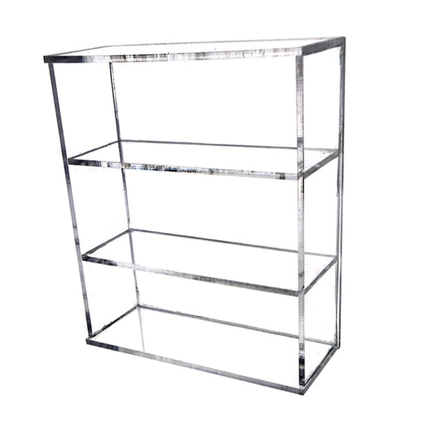 Estantería de 3 niveles para casa de muñecas, escala 1:12, hecha a mano, con soporte para escritorio, decoración para casa de muñecas Estilo B