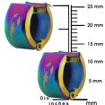 thumbnail image 2 of Gem Stone King Stainless Steel Rainbow Scorpion Huggie Hoop Earrings 13MM Length, 7MM Width, 2 of 2