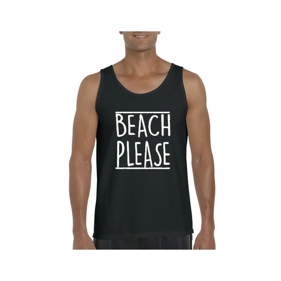 MmF - Men's Tank Top for Men, up to Men Size 3XL - Beach Please