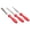 Red, variant on 4 Inch Offset Spatula Set of 3 Stainless Steel Cake Icing Spatulas Butter Spreader Frosting Knife Baking Palette Knife