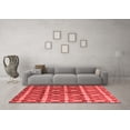 thumbnail image 3 of Ahgly Company Machine Washable Indoor Square Oriental Red Modern Area Rugs, 7' Square, 3 of 4