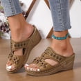 thumbnail image 5 of Xunlbb Women's Sandals Women's Summer Leisure Comfortable Rhinestone Flower Wedges Women's Fashion Shoes Up to 60% Off, 5 of 7