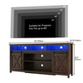 thumbnail image 5 of ANPOO Farmhouse TV Stand for 80 inch TVs, Rustic Entertainment Center TV Cabinet Stands with Power Outlets and LED lights, 5 of 8