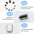 thumbnail image 2 of 100PCS 10 Styles Rhinestones Gems Sewing Crystal Teardrop Square Round Sew on Claw Glass Rhinestone Flatback Fancy Stone with 4 Hole Silver Setting for Jewelry Clothes Bag Shoes Dress Black, 2 of 9
