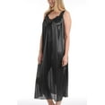thumbnail image 2 of Ezi Satin Silk Nightgown For Women - Soft & Breathable Womens Sleepwear- Sexy Short Sleeves Womens Sleepwear, M - Plus Size,M,Black, 2 of 9