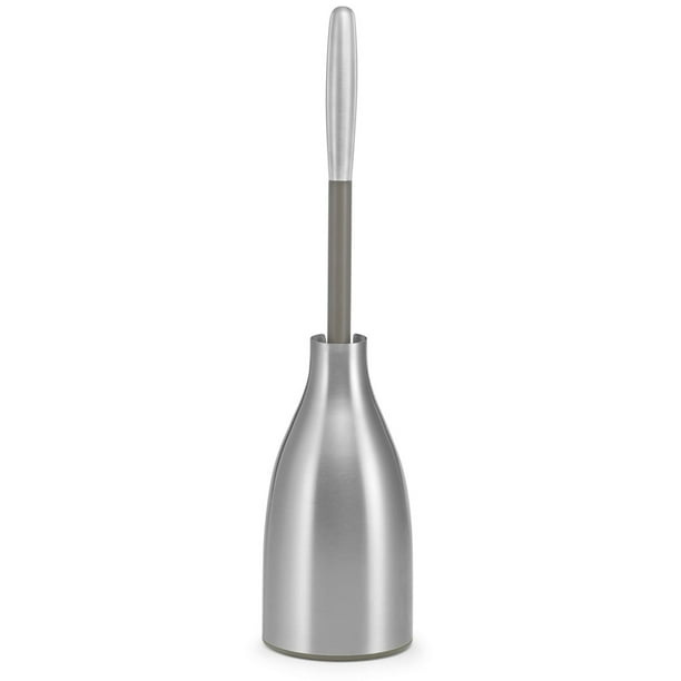 Polder Stainless Steel Toilet Brush Caddy, Brushed