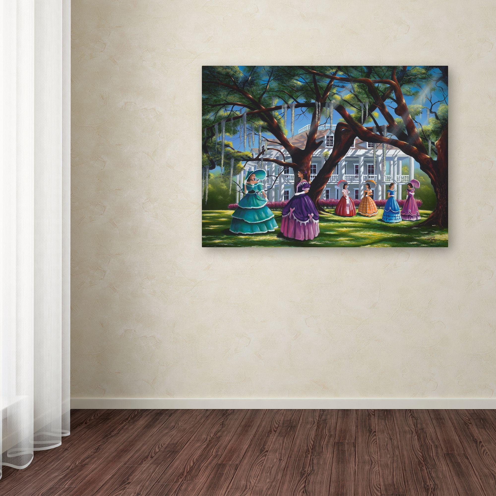 Trademark Fine Art 'Wartime Gathering' Canvas Art by Geno Peoples