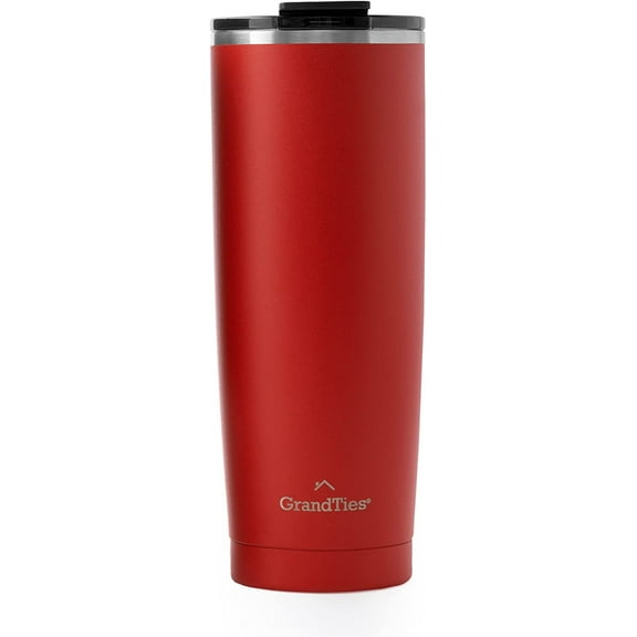 GrandTies 20-oz Insulated Coffee Tumbler Cup - Cranberry