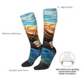 thumbnail image 4 of Bingfone Chaussettes de Compression Imprimé Tortue de Mer Colorée pour Femmes et Hommes Longues Chaussettes pour Course Athlétique Cyclisme Infirmière, 4 of 6
