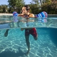 thumbnail image 5 of Big Joe Noodle Pool Float Kids and Adults Doubled Sided Mesh 4 feet Bean Filled Pool Float with No Air Required Blurred Americana, 5 of 7