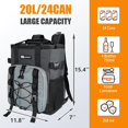 thumbnail image 3 of Cooler Backpack, 2WIN2BUY 24 Cans Insulated Lunch Backpack Cooler Leakproof, Keeps Hot/Cold for Up to 16 Hours, Lightweight Waterproof Beach Travel Camping Cooler Bag for Men and Women, 3 of 7