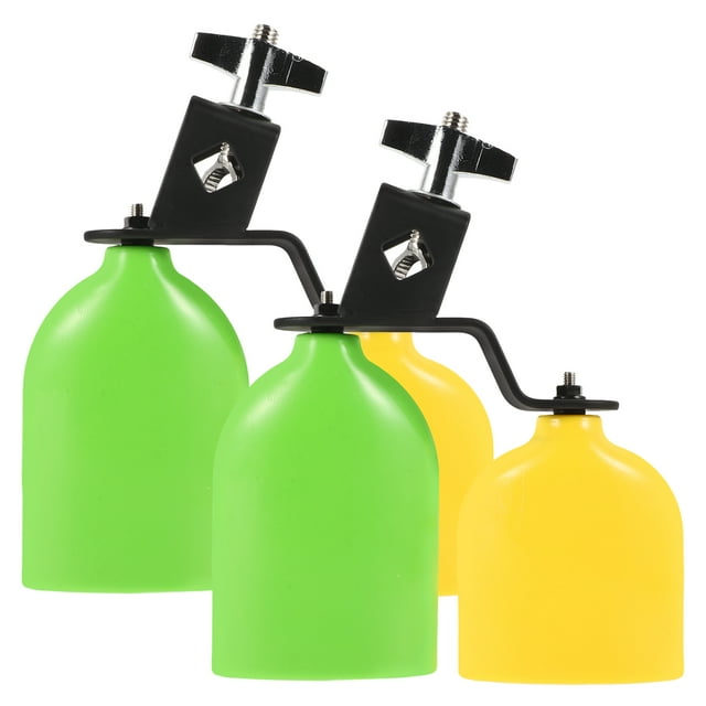 1 Pair Drum Percussion Cowbell Double Mounted Bell Cowbell For Drum Set High And Low Tones Double Mounted Bell Kit Percussion Instruments