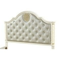 thumbnail image 5 of Beige Upholstery Queen Bed With Led Lights And Rails In Wood Headboard Wooden, 5 of 5