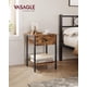 thumbnail image 1 of VASAGLE Mesita de Noche, Mesa Auxiliar, Mesa Auxiliar con cajón y Estante, para Dormitorio, Montaje Fácil, Acero, Diseño Industrial, Marrón Rústico y Negro, 1 of 5