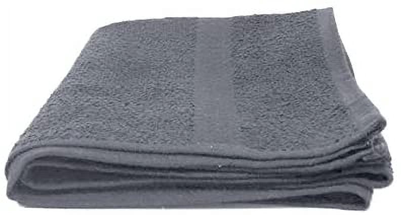 EOM Towels Bleach Safe 100% Cotton Ringspun Vat Dyed Hand Towels Size 16" X 28" 12 Pack Great for Salon, Gym and Home use. (Silver)