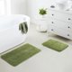 thumbnail image 1 of YHF Juego de alfombras de baño de 2 piezas, extra gruesas y suaves, de microfibra, lavables a máquina, alfombras de baño absorbentes, alfombrillas de baño antideslizantes con respaldo de goma para bañ, 1 of 1