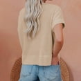 thumbnail image 5 of gbyLJF Turtle Necks Tops for Women Shirts Casual Women See Through Tops for Women Country Concert Tops Beige S, 5 of 7