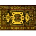 thumbnail image 1 of Ahgly Company Machine Washable Indoor Rectangle Persian Yellow Traditional Area Rugs, 7' x 9', 1 of 4