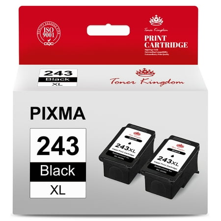 243 XL Ink Cartridges 243 Black Ink XXL for Canon Printer Ink 243 PG 243XL 243 XXL cartidge pg-243 for Cannon mg2522 mx490 ts3322 tr4500 tr4520 mx492 mg2520 mg2922 ts302 ts202, 2 Pack