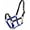 Blue, variant on Adjustable Neoprene Lined Nylon Halter w/ "Praying Cowboy" Overlay (Black)