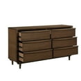 thumbnail image 3 of Benjara Soly 62 Inch Wide Dresser, 6 Drawers, Lip Pull Handles, Walnut Brown Finish, 3 of 5