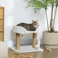 thumbnail image 2 of PawHut Cat Tower, Cat Tree Condo with Jute Scratching Posts, White, 2 of 10