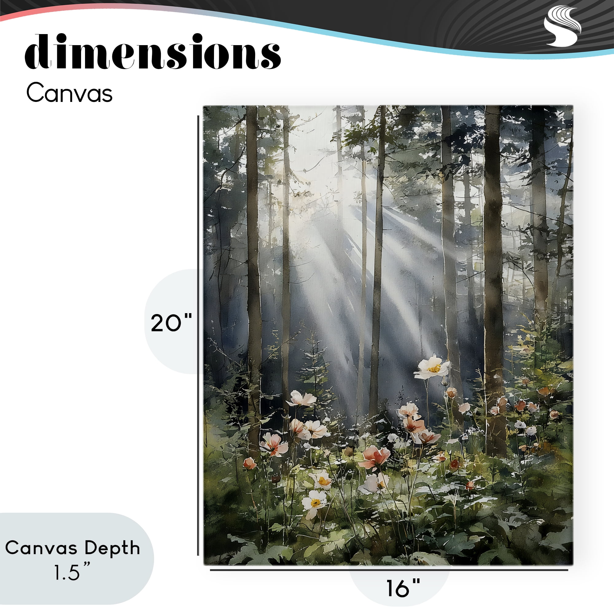 Stupell Industries Sunlit Woods In Morning Canvas Wall Art, design by Franklyn Gregory