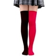 thumbnail image 1 of Womens Long Socks Color Matching Thigh High Socks Over The Knee Socks Festival Christmas, 1 of 2