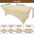 thumbnail image 2 of Mantel Utopia Kitchen Spandex, paquete de 2 unidades, 6 pies, color champán, 2 of 9