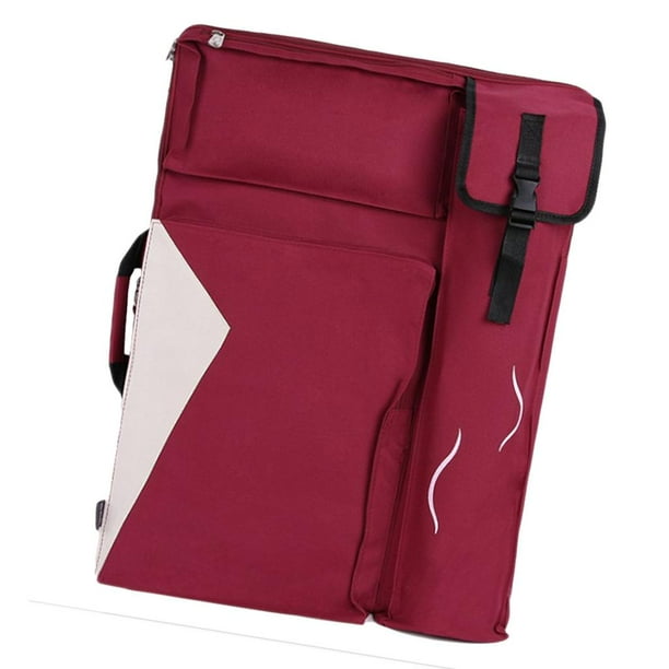 Mochila para portafolios de artista, ideal para dibujar, pintar y hacer bocetos. rojo