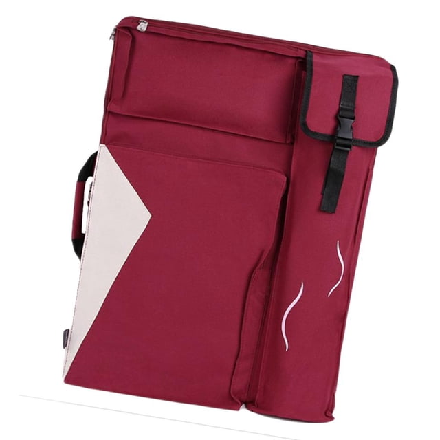 GUOOL Canvas Waterproof Art Portfolio Storage Organize Backpack For Drawing Art Supply red