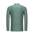 thumbnail image 4 of Handshe Men's Solid Color Sport Dry-Fit Half-Zip Long Sleeve Shirt with Stand Collar, Quick-Dry Athletic Top for Men, Workout Hiking Running Performance Apparel, 4 of 6